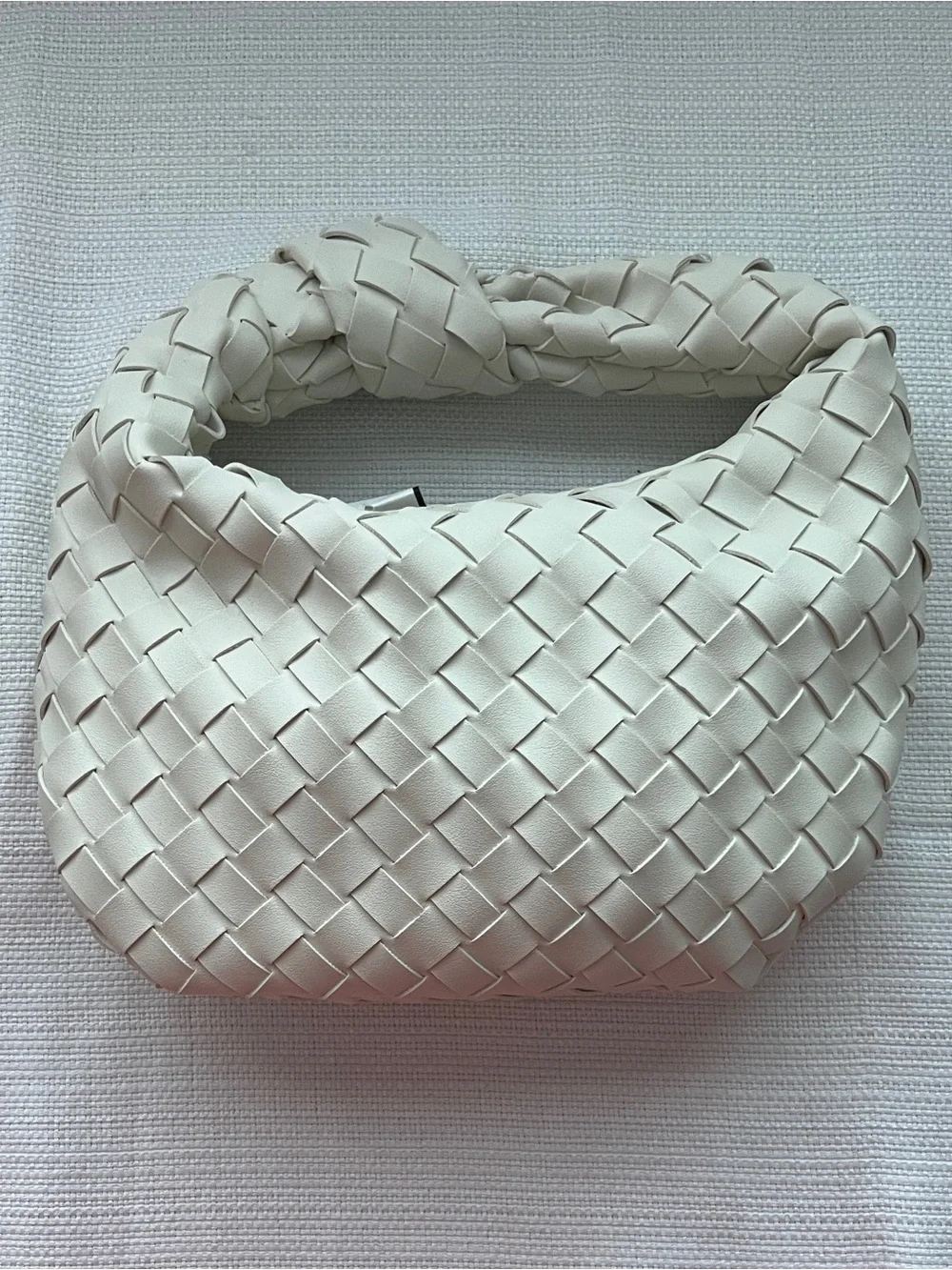 Urban Expressions Lizbeth Ivory Woven Knot Clutch Bag Jodie Inspired Handbag